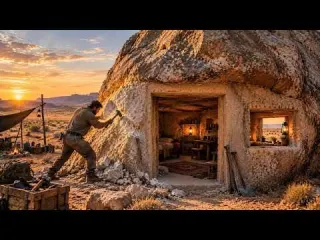 He Built a Hidden Stone House on a Dangerous Cliff to
