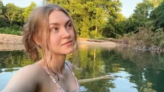 a late summer evening in the creek