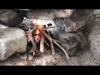 Building a Stone Shelter on an Icy Mountain My Dog and I