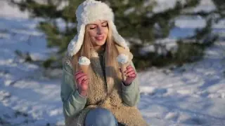 Village Girl Cooks Without Power Frozen Day in a Ukrainian