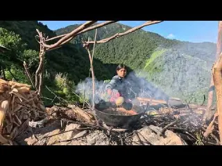 living in the mountain villagefoodkitchen