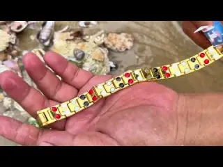 101 Days Beach Treasures Hunting Black Cuban Chain Silver