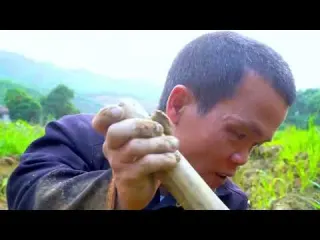 Wild Forest Survival Dwarf Family Catches Frogs and Makes a
