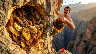 Hunting wild honey from the dangerous cliffs of Dena