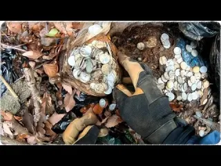 Acampamento ABANDONADO com muitas MOEDAS Metal Detector
