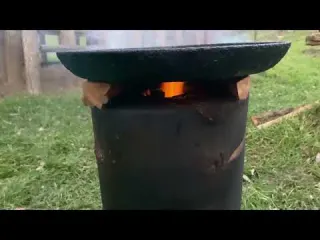 Small Campsite with a Finnish candle