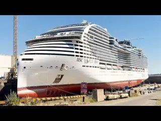 MSC World Asia New Cruise Ship At The Shipyard Before