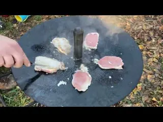 Bushcraft Solo Camping on the Retro Motorcycle Outdoor