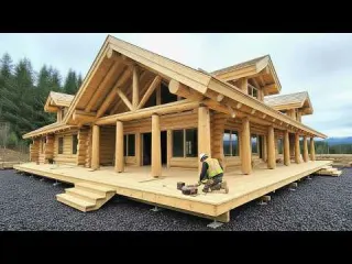 Family of 7 Builds Amazing LOG HOUSE in Alaska in 2 Years