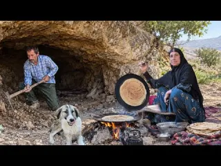 Cave life in Iran Cave reconstruction by a nomadic couple