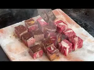 Best Wagyu Steak Cooked on the Salt Block