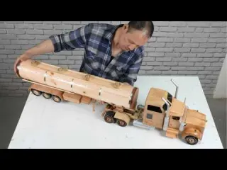 Man Builds Hyperealistic Heavy Vehicles from Wood at Scale