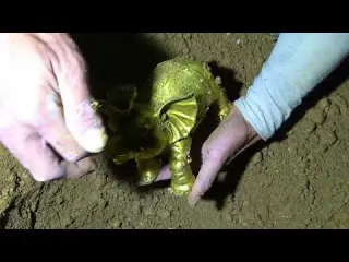 I was so lucky to find gold in the cave