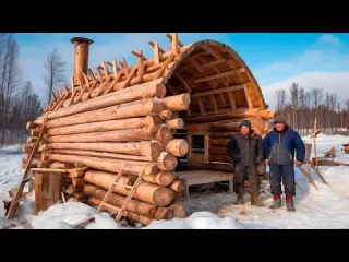 Two Brothers Build Amazing Log Cabin Off Grid From Scratch