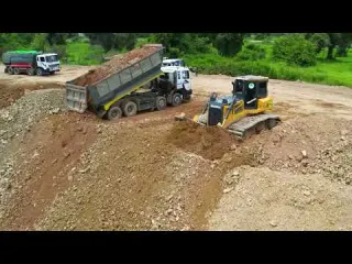 Impressive Omg land Pushing Job Giant Dozer Pushing Soil