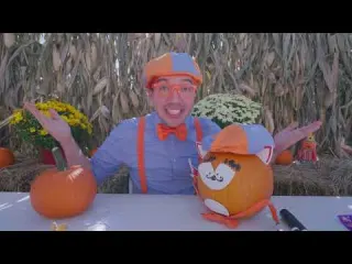 Blippi visita um parque temático de Halloween Blippi em