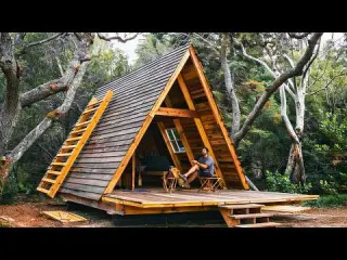 Man Builds Wood Cabin in the ALASKAN Wilderness by