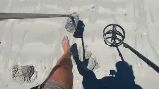 Money and jewelry on the Beach
