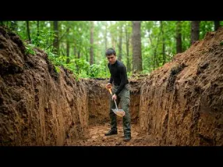 Man Digs a Hole in the Forest and Turns it Into an Amazing