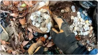 Acampamento ABANDONADO com muitas MOEDAS Metal Detector