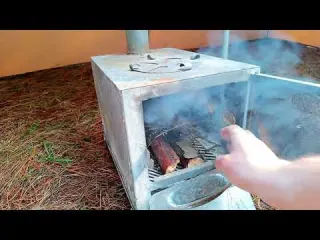 Solo Camping in a Snowy Forest Winter Camp in a Hot Tent