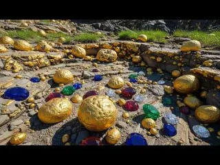 wow amazing digging gold at mountain