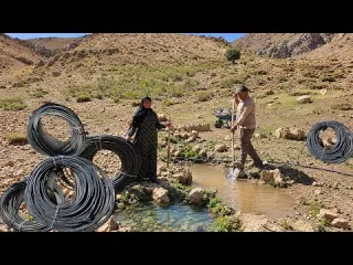 Water supply for nomads in the Zagros Mountains Hard work