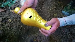 Looking for treasure on the hillside I accidentally dug out