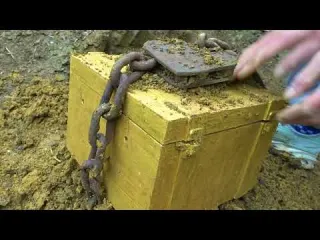 I found a heavy box under the old house and when I opened