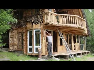 Man Builds 2 STORY Cabin ALONE in the Forest Start to