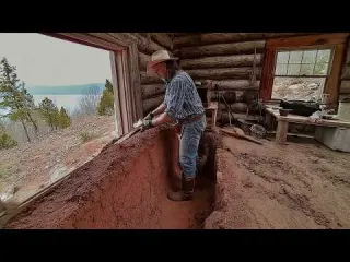 Man Builds 1800s WESTERN Log Cabin Using Traditional