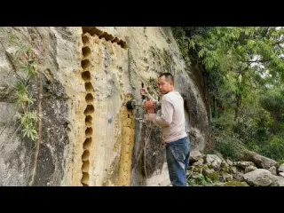 Man Digs a Hole in a Mountain and Turns it Into an Amazing