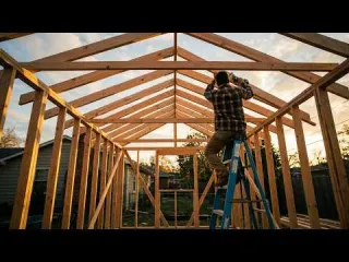 Building Amazing DIY Wood SHED Backyard Project From Start