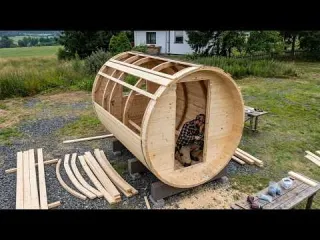 Building a Sauna from Scratch Wood Joinery Metal Bands