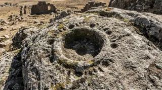 Yuvarlak oyma Define işareti