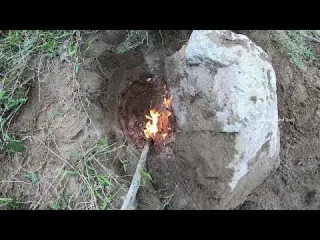 Massive Gold Nugget Discovered Beneath a Huge Rock by the
