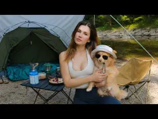 Solo Camping in C Heat Swimming in a Cold River