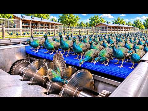 Inside a Massive Peacock Farm & Feather Factory From Eggs