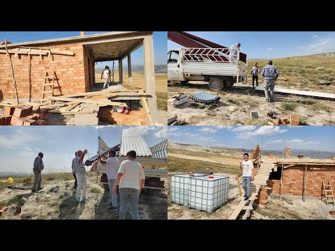 YENİ EVİMİZİN ÇATI KAPLAMALARI GELDİ VE KALIP SÖKMESİ