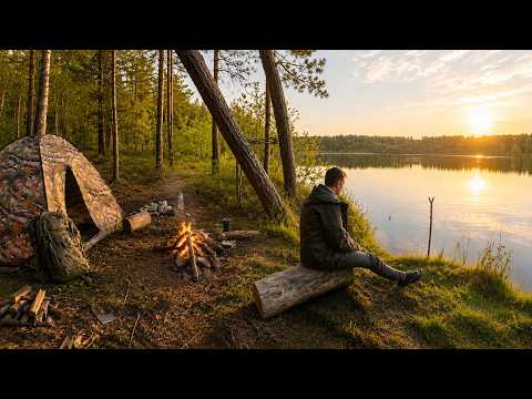 Camping 24 hours, successful fishing with cooking
