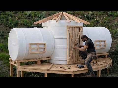 Building a 2-Bedroom Home From 3 Water Tanks