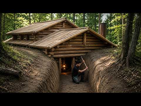 I Spent 150 Days Building a Wooden House, Surviving, and