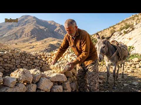 Nomads' solution; a warm donkey shelter for the cold winter