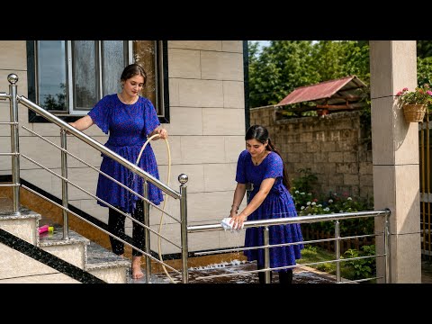 The Hard Work of Persian Girls Cleaning, Harvesting &