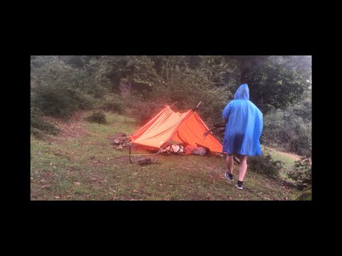 Dark and Gloomy Heavy Rain and : Rainstorm Camping - ASMR-