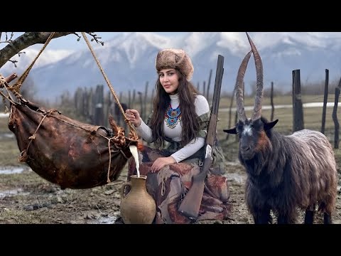 Traditional Nomad Life | Making Butter & Bread