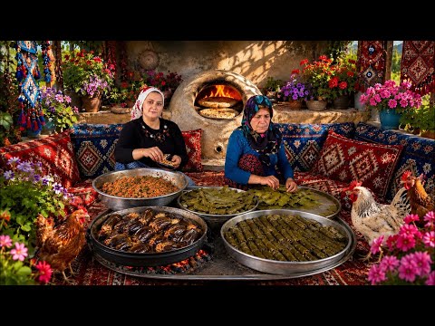 KÖY YAŞAMI KUZU ETİ KALEM SARMASI YAPIMI Traditional