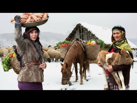 A Snowy Village Day | Cooking Traditional Ash in Winter