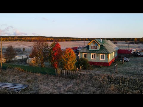 A remote Russian village in the North of Russia. Life in