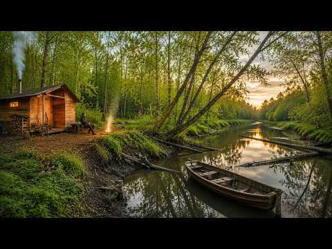Alone in the Wild: Secret Cabin in the Woods Bushcraft